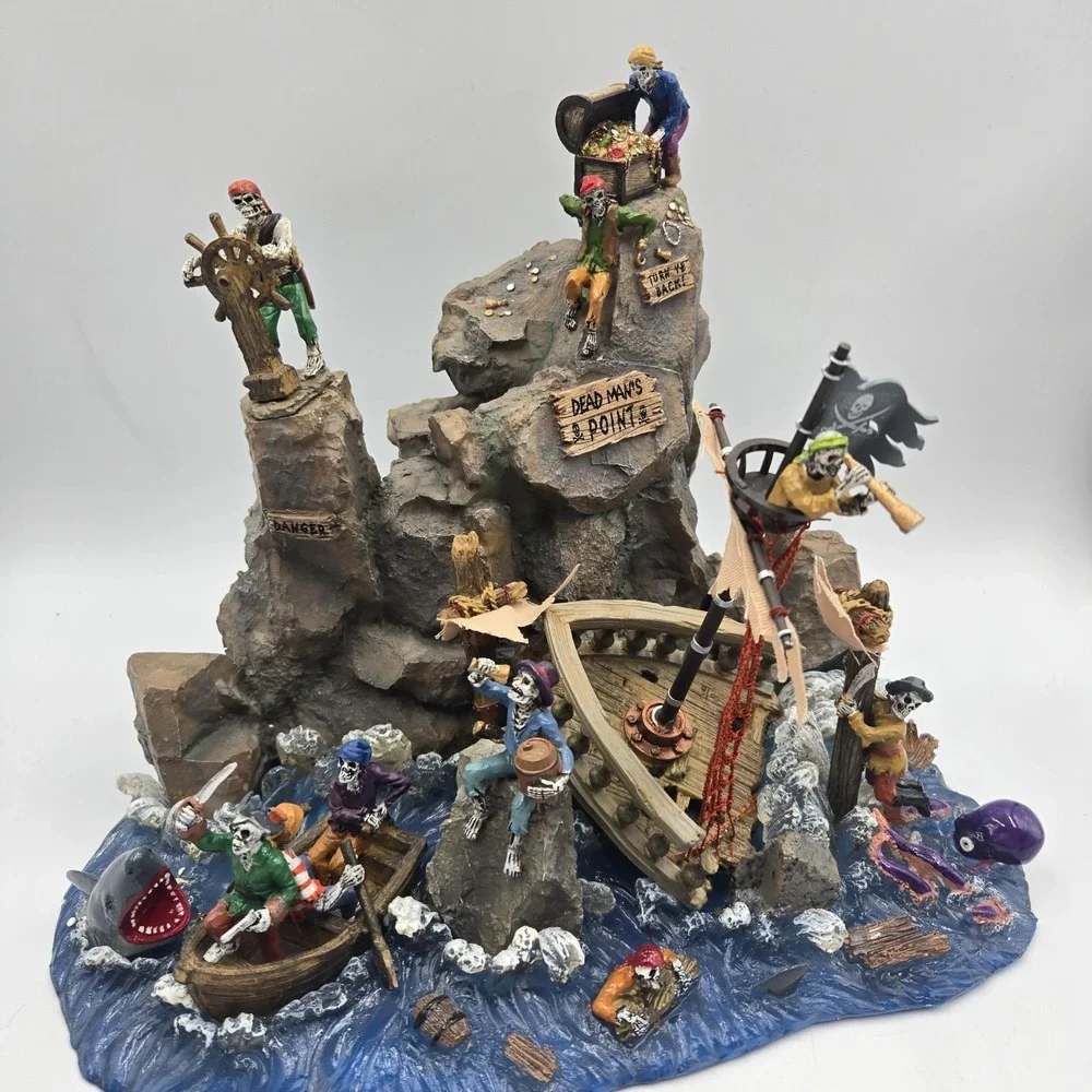 Lemax Spooky Town Dead Man's Point Pirate Skeleton Halloween 73638 Retired Rare
